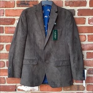 Ralph Lauren Mens Faux Suede Jacket blazer 36 Reg